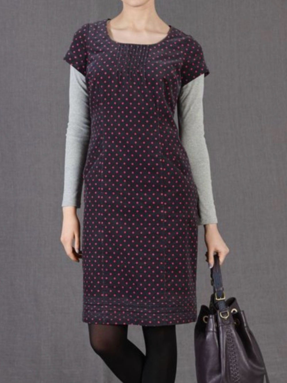 Boden Monmartre purple corduroy sheath dress, size 12.